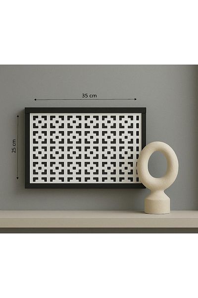 EMİZEY Decorative Box Fuse and Modem-Wifi Storage Box 25X35 cm Depth 11 cm