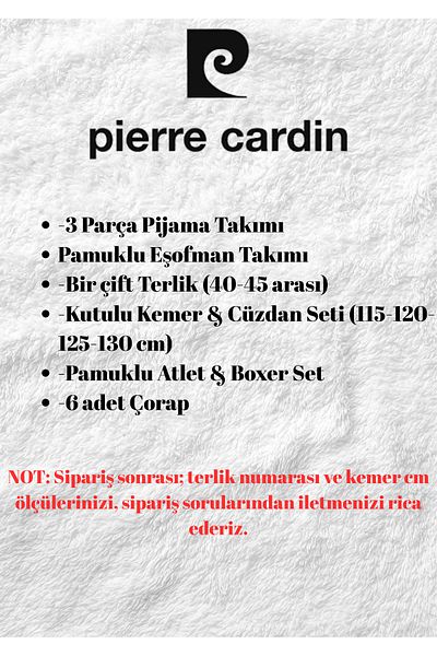 Pierre Cardin Men's Boxed & Licensed 10 Piece Dowry & Gift Set L1.Pc.Cey.10