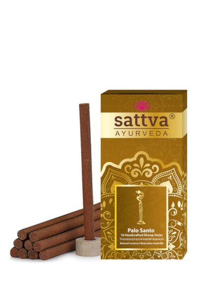 Sattva Ayurveda Betisoare parfumate Dhoop Palo Santo cu suport, 10buc - Sattva Ayurveda