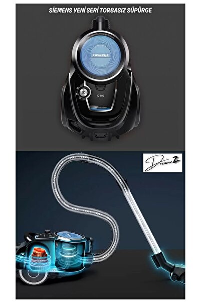 Siemens Drmz En Güçlü+Hızlı VSX41XTRM 750 W Toz Torbasız Elektrikli Süpürge (Siemens Türkiye Garantili)2.4 L