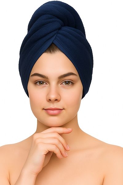 embays collection Button Elastic Hair Towel, Hair Cap, Makeup Cap, Facial Care Towel,