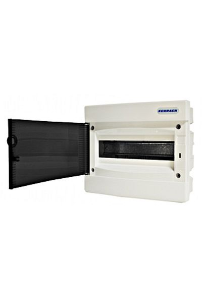 Eti Plastic enclosure, 12 modules, recessed, IP40, smoked door, BK080001--, Schrack