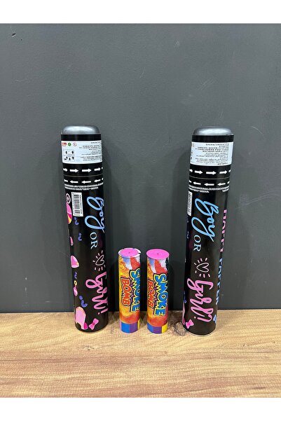 GHOSTZONE BABY SHOWER KONFETİ VE RENKLİ SİS SETİ CİNSİYET BELİRLEME PARTİSİ K...