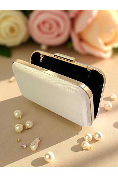 Biçanta Γυναικείο βραδινό φόρεμα με μοτίβο σατέν τσάντα γάμου αρραβώνων