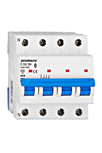 Eti Circuit breaker MCB, 3P+N, 32A, 6kA, curve C, AMPARO, AM617832--, Schrack