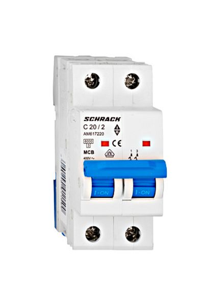 Eti Intreruptor automat MCB, 2P, 20A, 6kA, curba C, AMPARO, AM617220--, Schrack