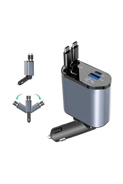 LEDASSE Retractable Car Charger 4-in-1 LEDASSE™ 60W