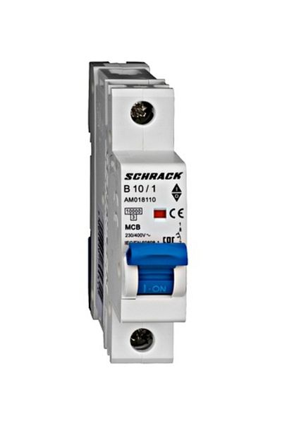 Eti Circuit breaker MCB, 1P, 10A, 10kA, curve B, AMPARO, AM018110--, Schrack