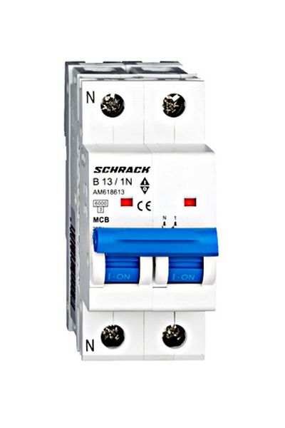 Eti Circuit breaker MCB, 1P+N, 13A, 6kA, curve B, AMPARO, AM618613--, Schrack