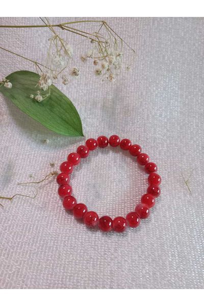 MODA MANANI Natural Stone Red Elegant Bracelet