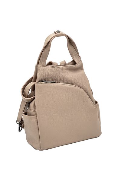 Micutz Elegant Women's Backpack Made of Soft Natural Leather, Made in Italy, 17x23x11 cm, Design 2025, Powder Pink