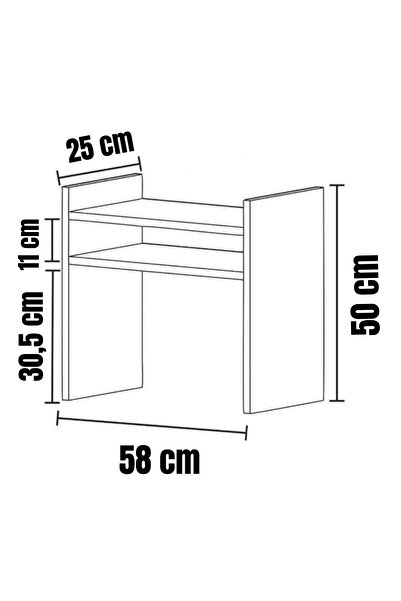 umrayz Tezgah Üstü Mikrodalga Fırın Rafı Tezgah Üstü Raf Midi Mini Fırın Dolabı Organizatör Toplayıcı
