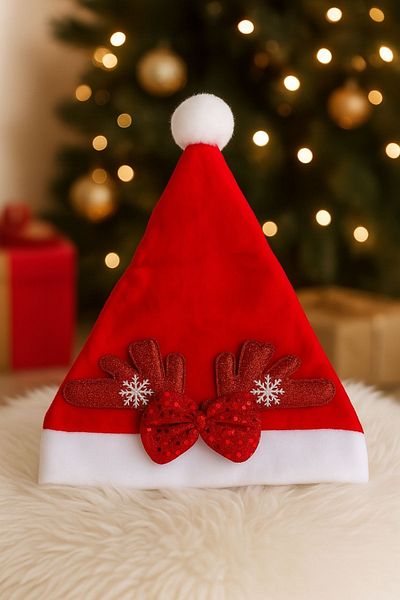 YOYOSO New Year Themed Glitter Deer Figured Hat