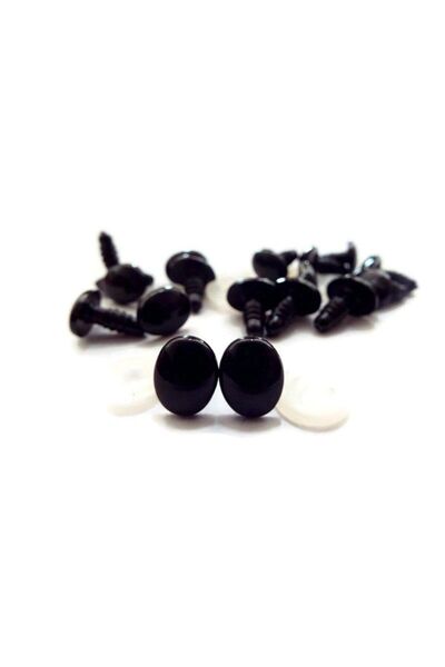 Engin TT Amigurumi 8 mm Oval Vidalı Amigurumi Göz (Labubu)– 10 Adet (5 Çift)