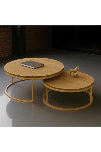 EDMONDA EV AKSESUAR EDMONDA GOLD İKİLİ ORTA SEHPA