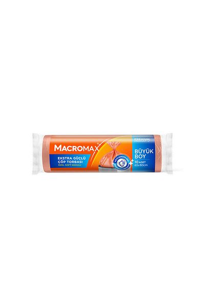 MACROMAX أكياس قمامة قوية للغاية مقاس كبير 10 قطع