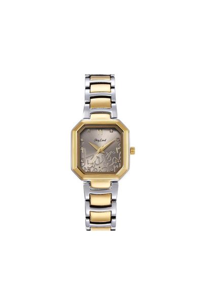 Skyland Elegant women's watch with Arabic engraving and stainless steel strap and hands