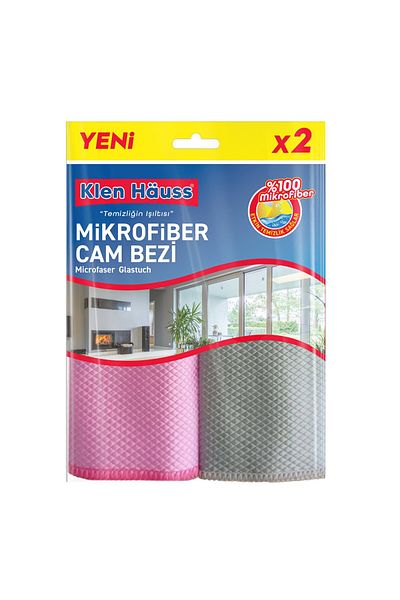 Klen Hauss Microfiber Glass Cloth 2 Pack