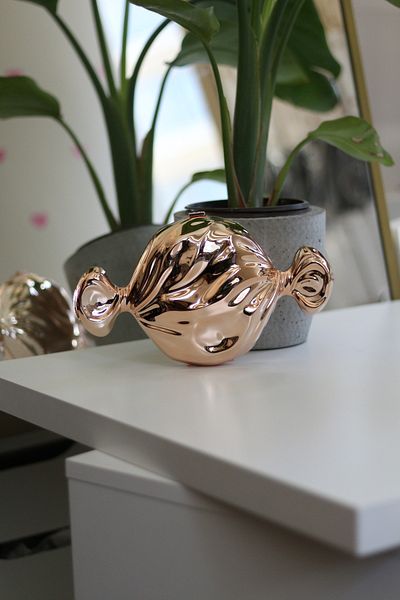 Moom Bag Geantă de umăr cu lanț pentru femei Rose Gold Mica Candy Look