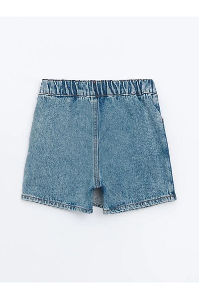 LC Waikiki Fusta scurtă pentru fete cu aspect denim cu talie elastică
