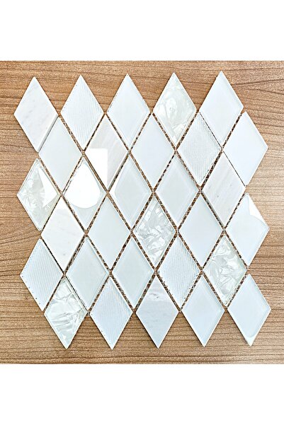 MozaiKristaL İç mekanlarda Tüm yüzeyler için 48x8mm. Baklava desenli, Fileli ...