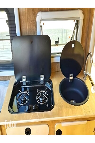 Universal CAM KAPAKLI 2'Lİ OCAK + CAM KAPAKLI EVYE SET, KOMBİNASYON