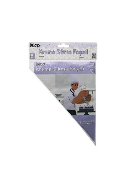 Lunaev 25 cm 50-Pack Disposable Cream Piping Bags |
