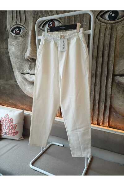 Scornic Ogz Wear Ham Keten Premium Kumaş Boyfriend Kalıp Erkek Pantolon