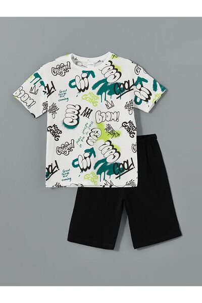 LC Waikiki Crew Neck Men's Shorts Pajama Set