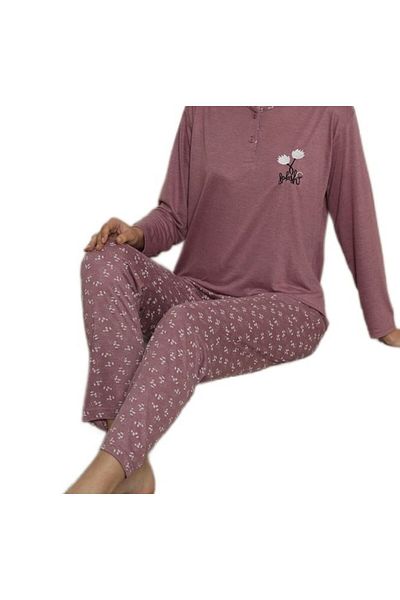 bipamuk Anna Design Long Sleeve Women's Pajamas Set Breathable Fabric Comfortable Fit M–Xxl