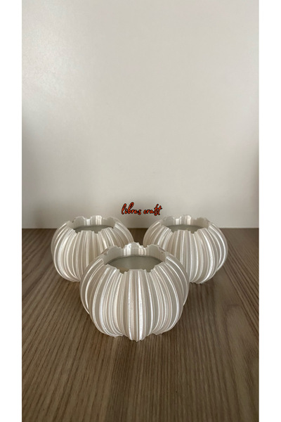 librescraft 3d Ev Ofis Hediyelik Üçlü Mumluk Set (RENK IÇİN ILETİŞİME GEÇEBİL...