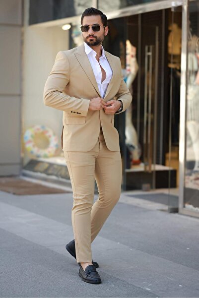 MISTER MR.PAPYON FASHION Erkek Slim Fit Poliviskon Takım Elbise
