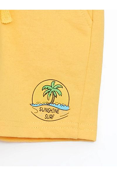 LC Waikiki Elastic Waist Printed Baby Boy Shorts