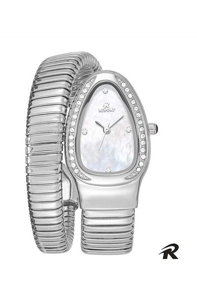 Rivoly Elegant watch wrapped in a snake pattern, Bulgari style, stainless steel
