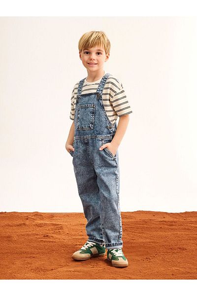 LC Waikiki Lcw Kids Square Collar Boy's Jean Salopet