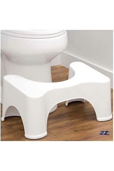 Generic Squat Toilet Seat Leg Stool 8 Inch (White)