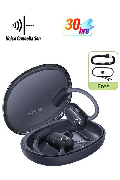 Baseus Eli Sport 1 Open Ear Air Conduction Headphones, Bluetooth 5.3 Wireless Earphones with Ear Hoo