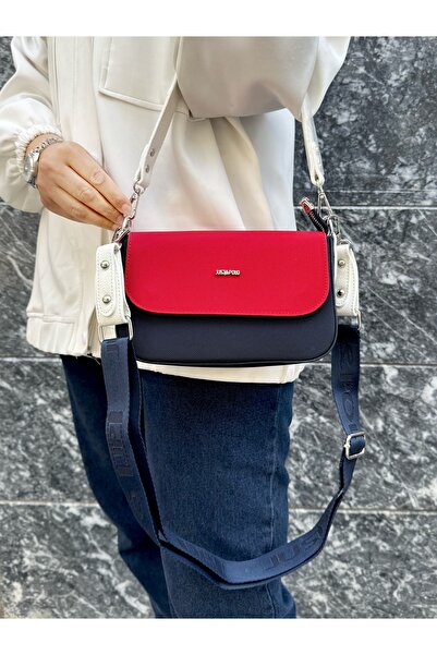 Just Polo Justpolo Women's Two Navy Blue Straps Shoulder and Crossbody Bag