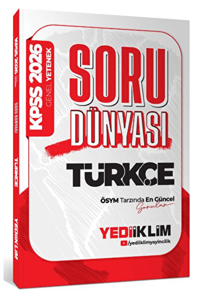Yediiklim Yayınları 2026 KPSS Genel Yetenek Türkçe Soru Dünyası