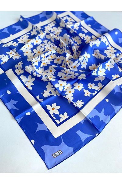 Belli Tivil Pure Silk Scarf 4044-04 Purple Mixed Pattern