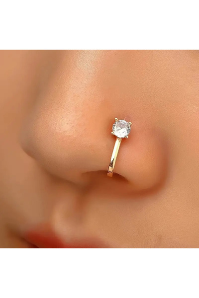 WasWink Tasarım, Kaplama Yok, Tek Taş Kübik Zirkonya ile Vintage Tarzında Bur...