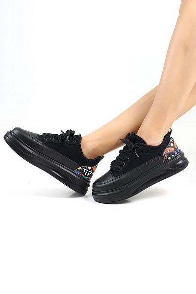 Encool Pantofi casual de damă negri, cu lenjerie și opțiuni de culoare, talpă înaltă sport
