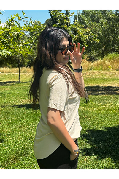 MODA Γυναικείο μπλουζάκι με κοντό μανίκι από ύφασμα Modal με λέιζερ κοπής