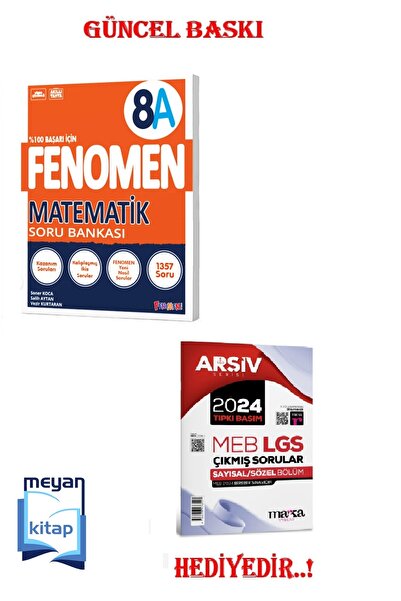 Fenomen Yayıncılık FENOMEN 8A MATEMATİK SORU BANKASI (GÜNCEL BASKI)...HEDİYELİ