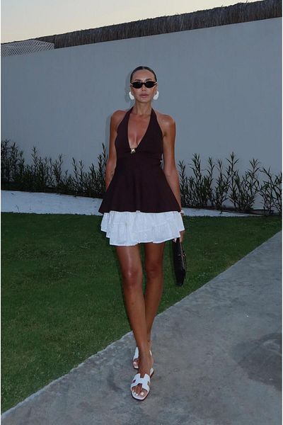 Havoş White Floral Embroidered Layered Skirt