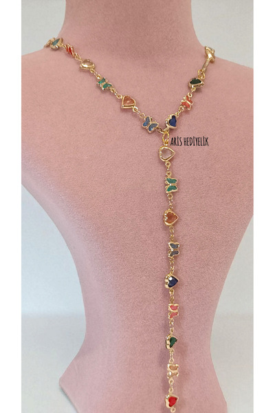 Accessories Y Kolye Zirkon Taşlı