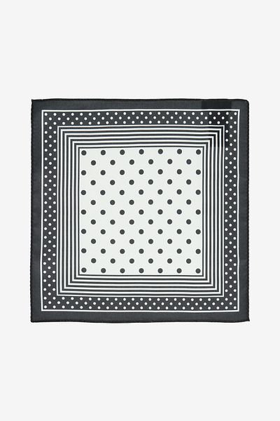 ALTINYILDIZ CLASSICS Men's Black-White Patterned Handkerchief