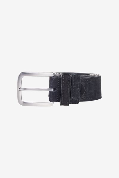 ALTINYILDIZ CLASSICS Men's Black 100% Leather Patterned Casual Belt