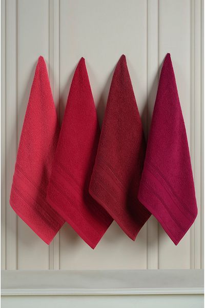 DNZGÜLCAN Lera 4-Piece 50X90 Towel Set Hand Face Towel 100% Cotton