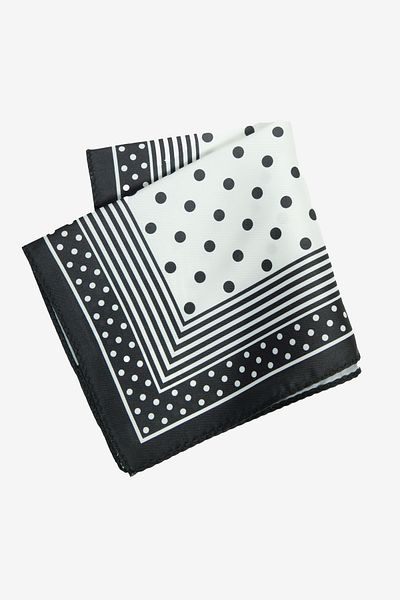 ALTINYILDIZ CLASSICS Men's Black-White Patterned Handkerchief